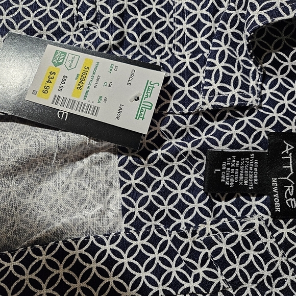 NEW Attyre Women's Open Lightweight Denim Jacket Large Geometric Abstract Large - Picture 6 of 7